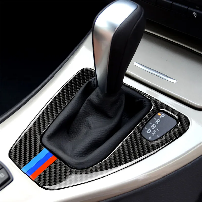 

Для Bmw E90 E92 внутренняя отделка из углеродного волокна Панель управления переключением передач наклейка LHD RHD стайлинга автомобилей 3 серии а...