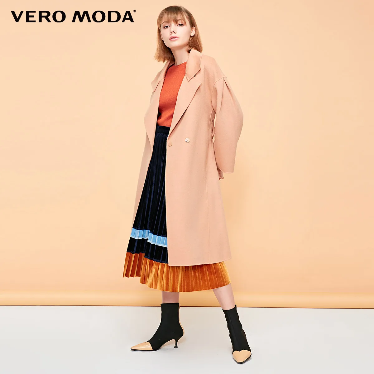 Vero Moda женская новая Ins лацкане невидимая пряжка с плеча шерстяное пальто | 318327563