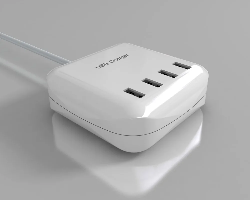 4 порта Смарт USB зарядное устройство адаптер станция Мобильный телефон планшет
