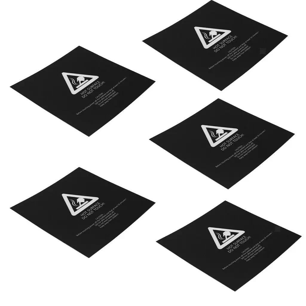 

5pcs 3D Printing Stickers Build Surface Heat Bed Square Sticker Sheet 80-100 Degrees Celsius 3D-Print Accessories 220x220mm
