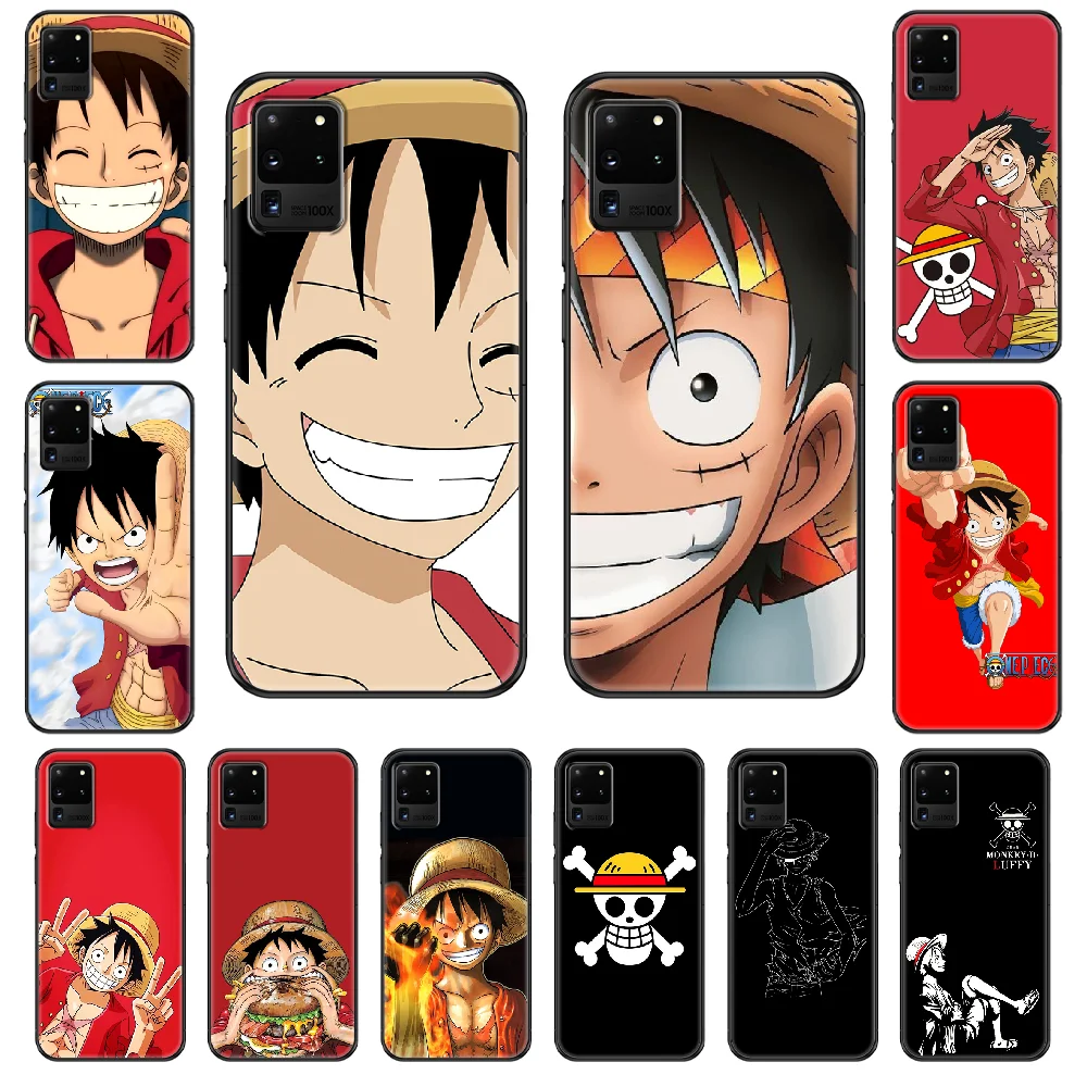 Цельный чехол для телефона Luffy Samsung Galaxy S 3 4 5 6 7 8 9 10 E Plus Lite Edge черная картина