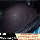 SJ автомобильные коврики для багажника Volkswagen VW CC Touareg Golf Sagitar T-Roc Tiguan Bora Magotan POLO PASSAT(2006-2021)