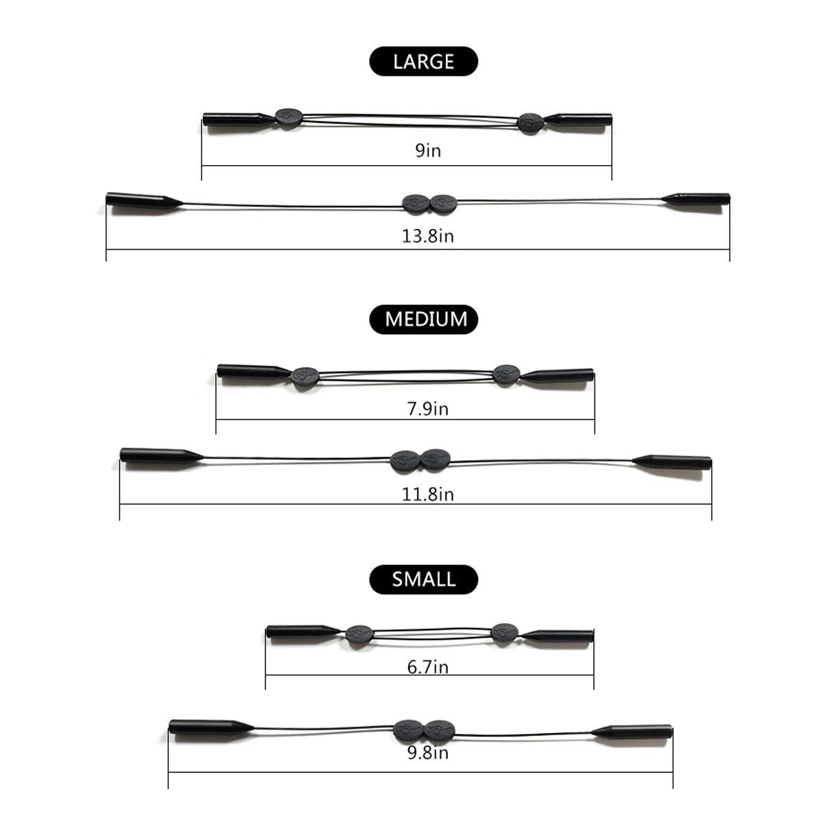 Ремешок для очков регулируемый спортивный держатель солнцезащитных унисекс