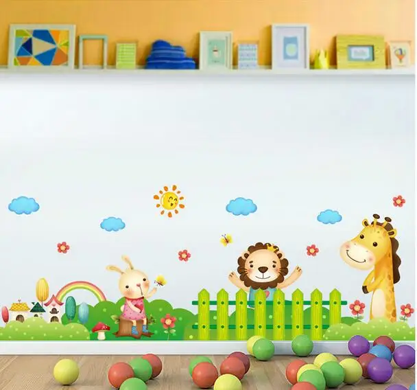 Животные животные кролик Лев детская спальня настенная наклейка украшение для