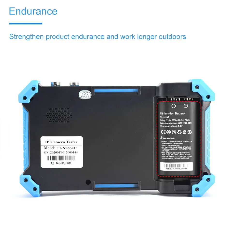 CCTV тестер батарея 7 4 V 3350mAh литий ионный полимерный аккумулятор для ip камеры 8MP CVI