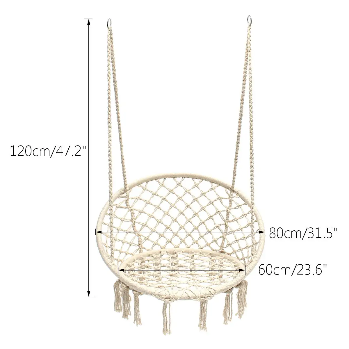 

Nordic Cotton Rope Hammock Chair Handmade Knitted Indoor Outdoor Kids Swing Bed Adult Swinging Hanging Chair Hammock