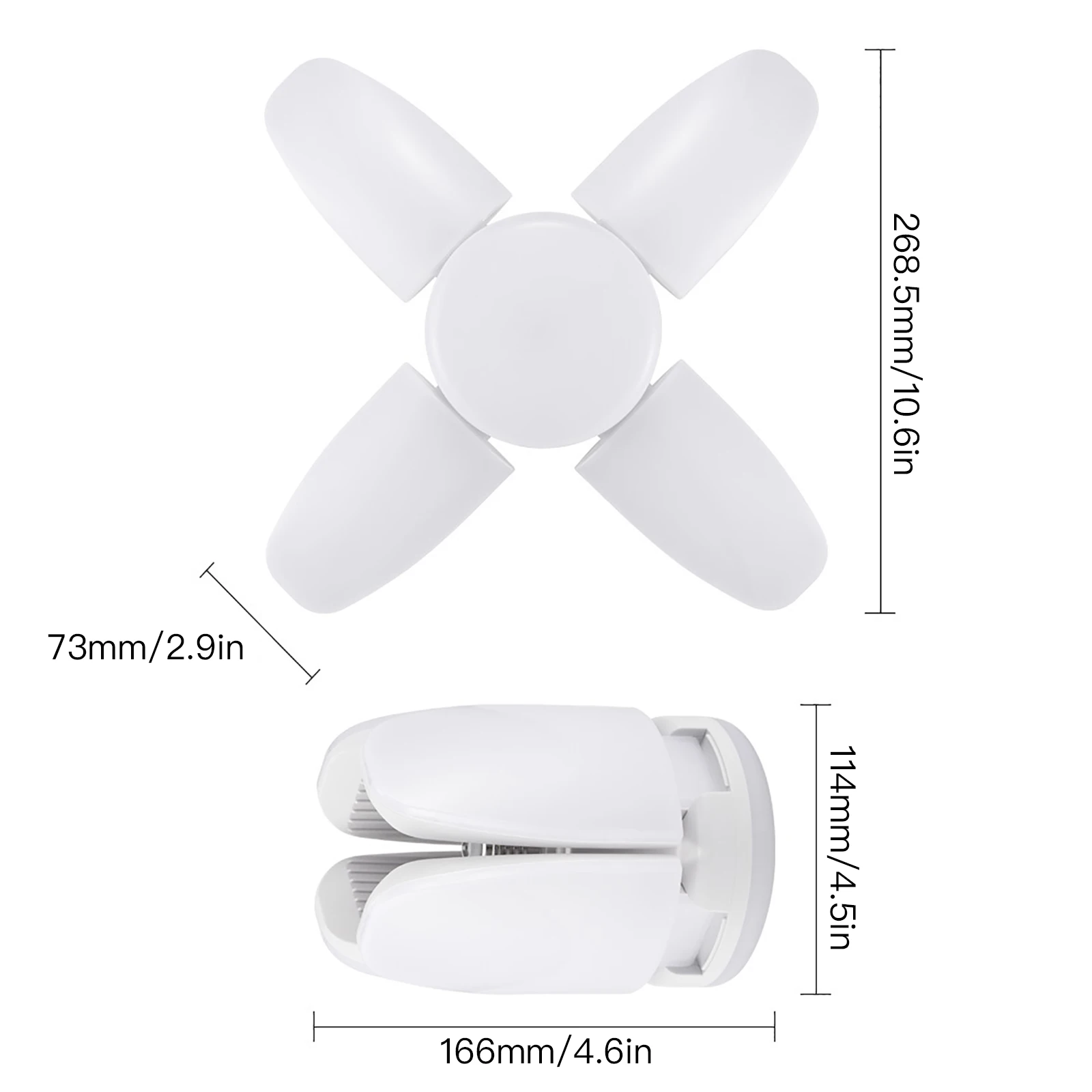 

LED Daylight Lamps Garage Light 80W Acrylic Material Humanized Adjustable Design Modern White Ceiling Lights