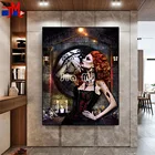 Алмазная вышивка с вампиром, черепом, черепом, церковной тематикой
