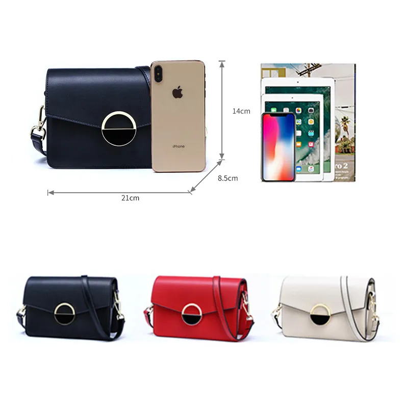 

New 2021 Leather Messenger Women Bag Wild Small Square Shoulder Female Bags Popular Texture Long Shoulder Strap