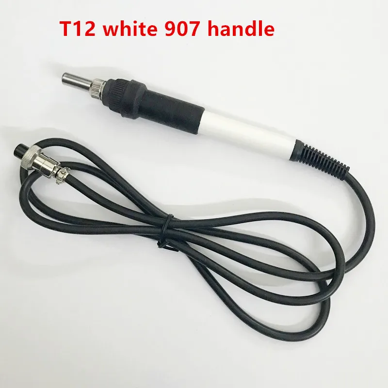 white Fwxk T12 Электрический паяльник OLED сварочный стол автоматический сон Электрический сварочный стол 907 ручкой - Цвет: white