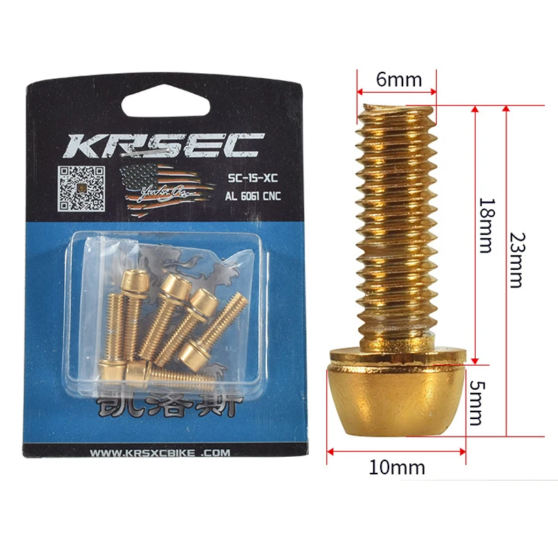 6 шт. титановые болты с хвостовиком для руля велосипеда|Велосипедный вынос| |