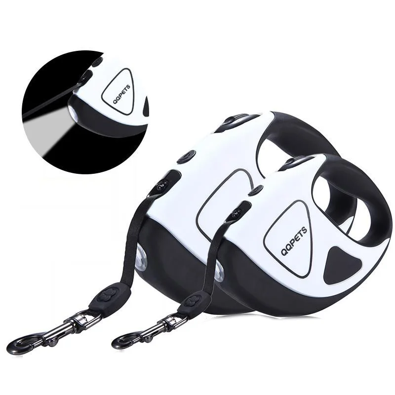 

Нейлоновый Поводок для собак, автоматическая выдвижная рулетка с LED фонариком, для маленьких и больших питомцев, прочный