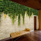 Wellyu пользовательские большие 3D настенные панно с лозой плитка зеленый Плющ фон стены гостиной спальни обои декоративная живопись