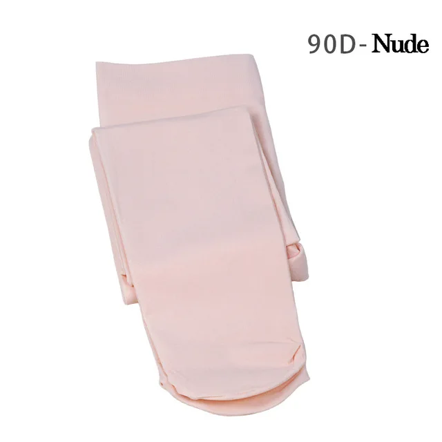Nude-90D 60D/80D/90D детские колготки для профессиональных балетных танцев для девочек новые белые детские нейлоновые леггинсы телесного цвета колготки для гимнастики, танцев, балета - Цвет: Nude-90D