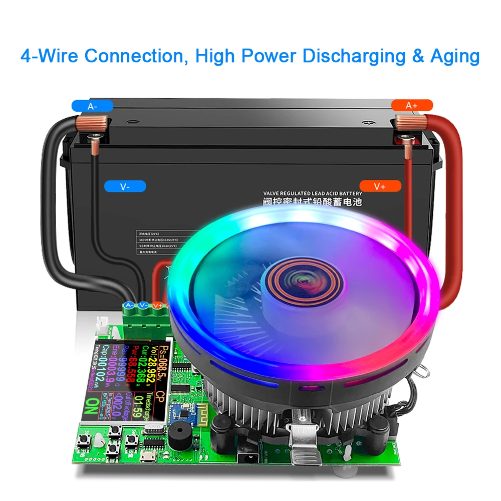 

150W 200V 30A электронный тестер нагрузки 4-х проводной цифровой Цвет Экран подключения BT Беспроводной или проводной Управление постоянного изме...