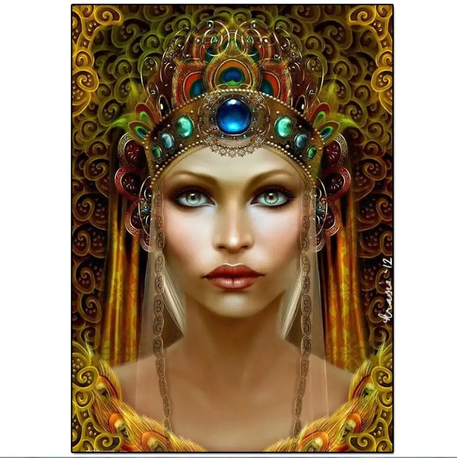 

Queen Portrait DIY Custom Photo,Woman diamond painting completely square round stone Embroidery Cross Stitch Mosaic 5d