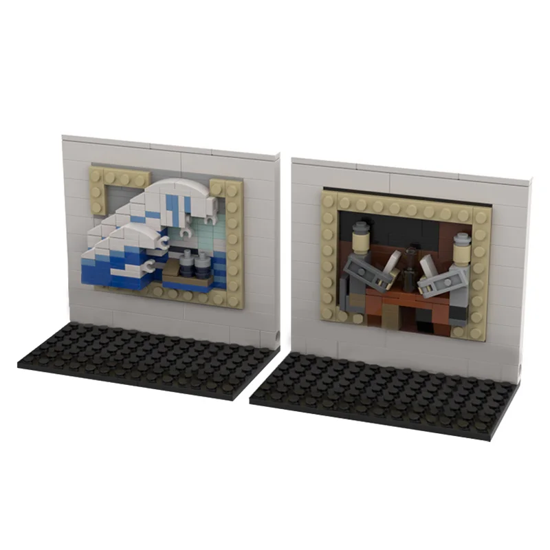 

City Art Paintings Educational Toys For Children Cultivated Assemble At Will Background Wall Creative Compatible Blocks Cities