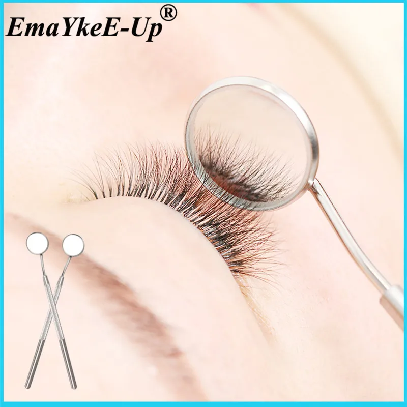 

Увеличительное зеркало для наращивания ресниц с ручкой из нержавеющей стали инструмент для макияжа