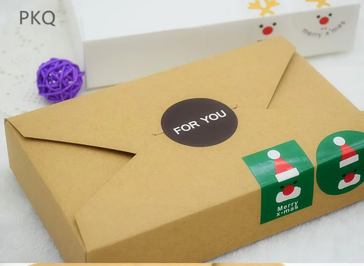 20 шт. Простой Конверт Рождественская коробка для печенья коричневая чашка хлеба