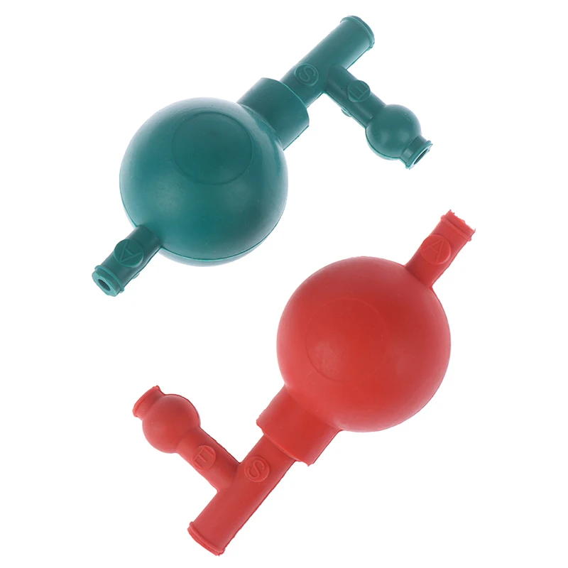 

Lab Professional Rubber Suction Bulb Safe Pressure Quantitative Pipette Filler 3 Valves Lab Equipment Red/Green