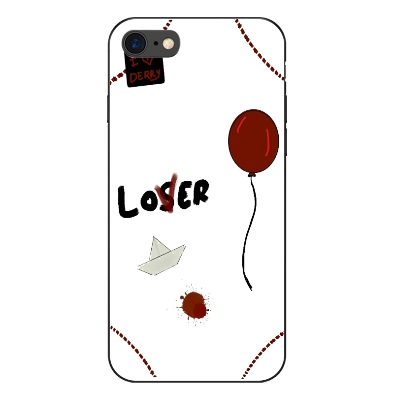 Чехол для iPhone 7 8 X Pennywise Clown Returns Loser Club с мультяшным комиксом 5 6 6S Plus XS Max черный