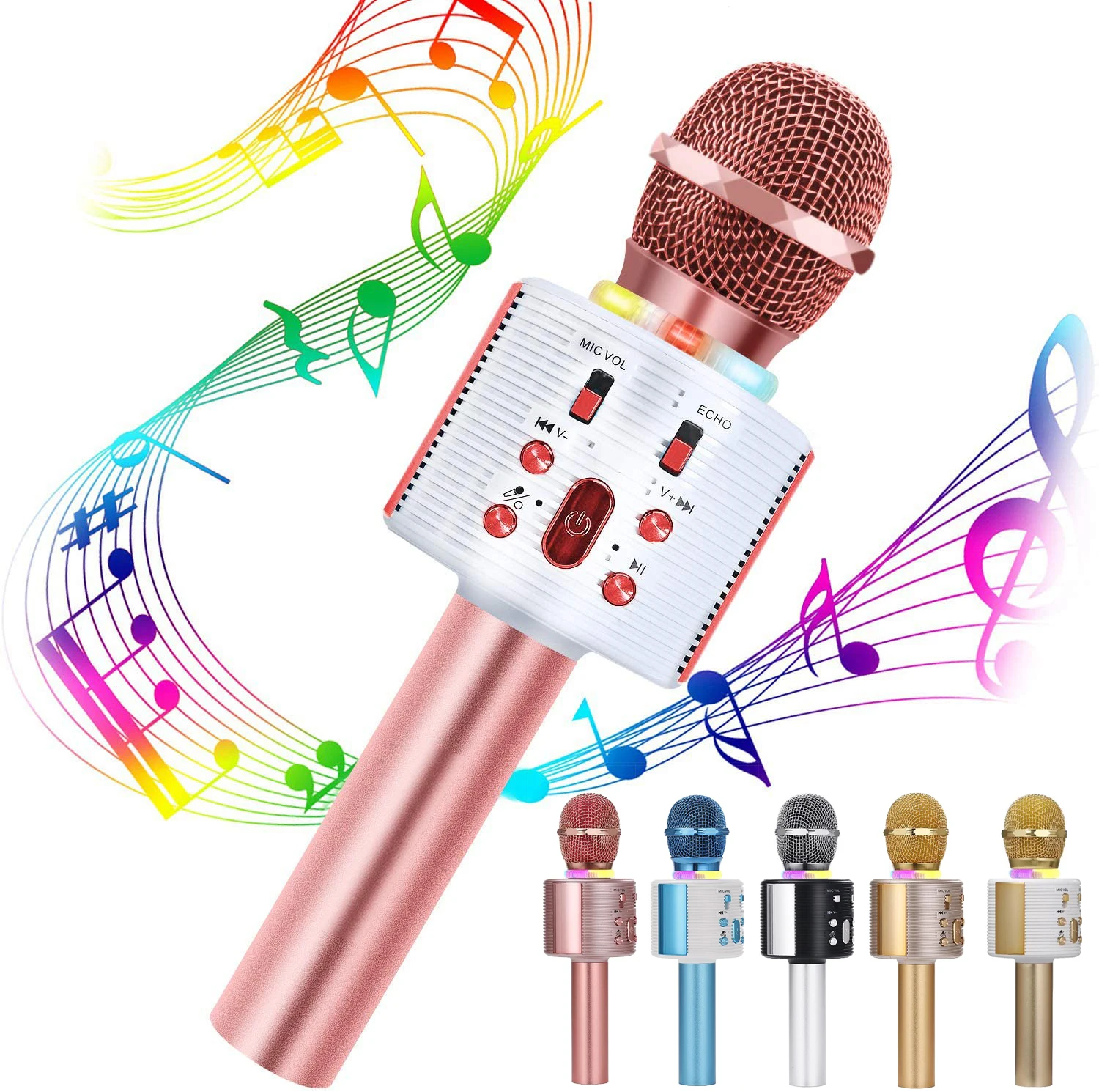 Беспроводной профессиональный конденсаторный микрофон 4 в 1 для караоке magic sound