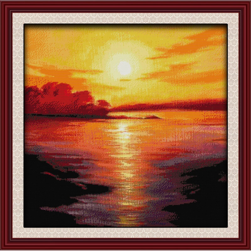 Everlasting Love Sea In Twilight китайские наборы крестиков экологические хлопковые печатные