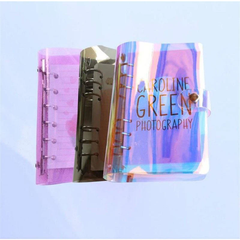 

Wholesale New Arrival Colorful A6 Soft Meteor Notebook Cover 6 Ring Holes PVC Binder Office Supplies Student Stationery Gift