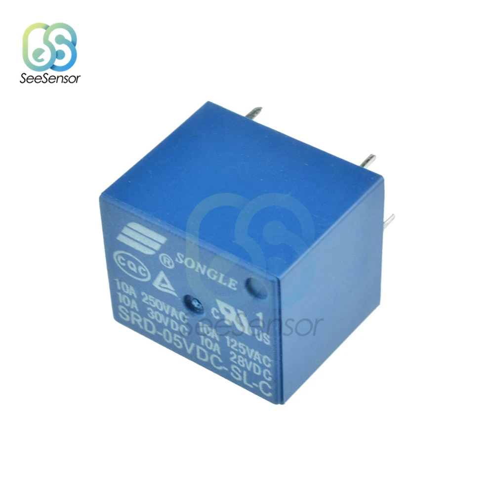 5 шт./лот в 10 А модуль реле мощности постоянного тока SRD 05VDC SL C 250VAC 5PIN PCB тип T73|Реле| |