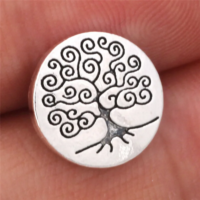 10 шт./лот смешанные металлические Древо жизни стили 12 мм кнопки ювелирные изделия