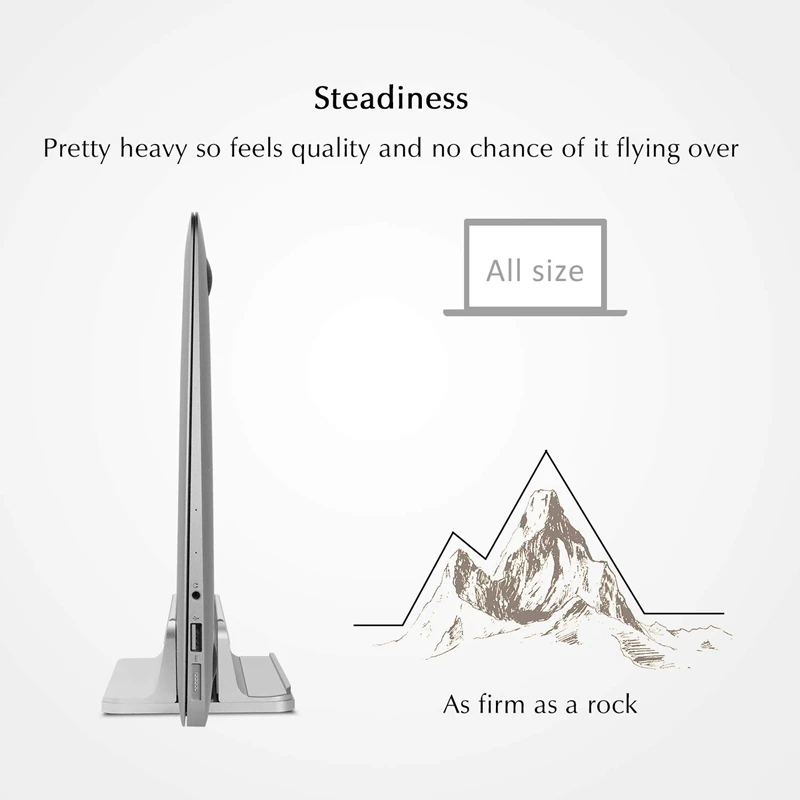 Вертикальная подставка для ноутбука алюминиевый держатель с регулируемым