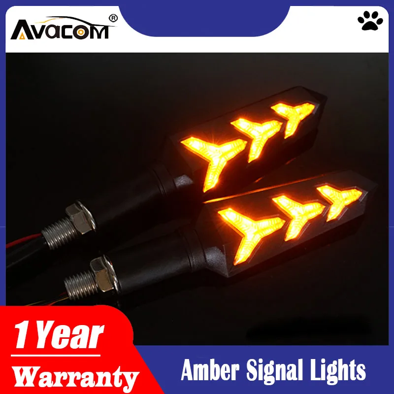 Avacom 4 шт. светодиодный фонарь Phare для мотоцикла пропускающий Янтарный сигнал 12 В