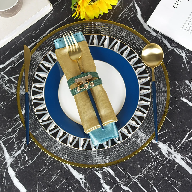 

Nordic Luxury Plate Sets Ceramic Creative Trays Decorative Steak Trinket Dish Plate Sets Zestawy Obiadowe Home Tableware DB60PZ