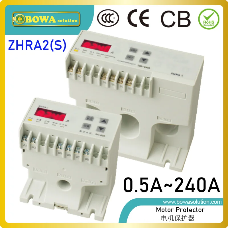 

Протектор двигателя ZHRA2(S) с 5 типами функций: перегрузка и снижение нагрузки, сбой фазы, асимметрия, кнопка тестирования и сброса