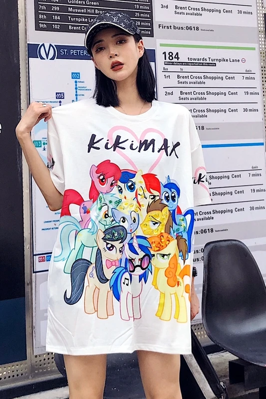 

Tide brand t-shirt female printed short-sleeved bottoming shirt t-shirt 2020summer new ladies Korean version of loose shirt tide