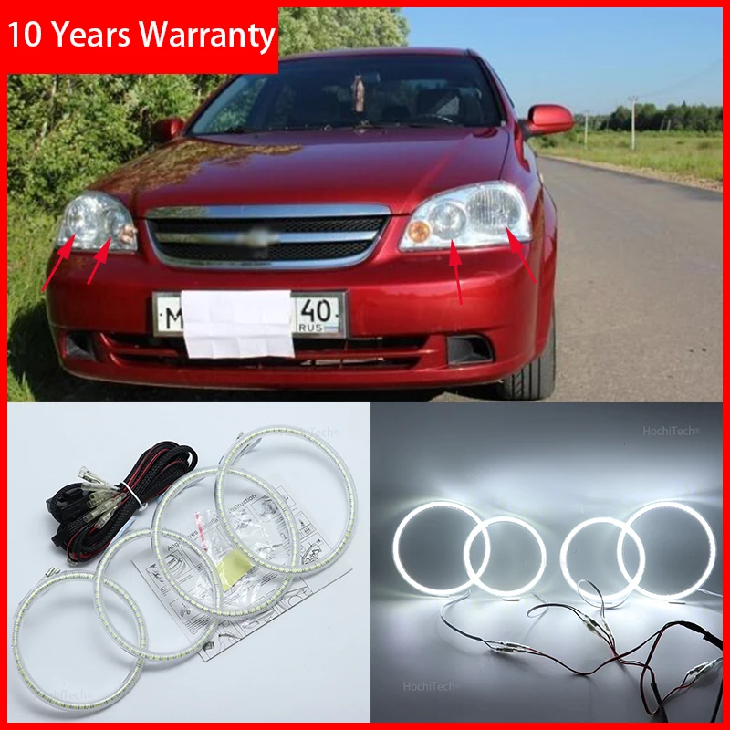 

For Chevrolet Lacetti Optra Nubira 2002-2008 Super Bright white color 3528 SMD led Angel Eyes kit daytime running light DRL
