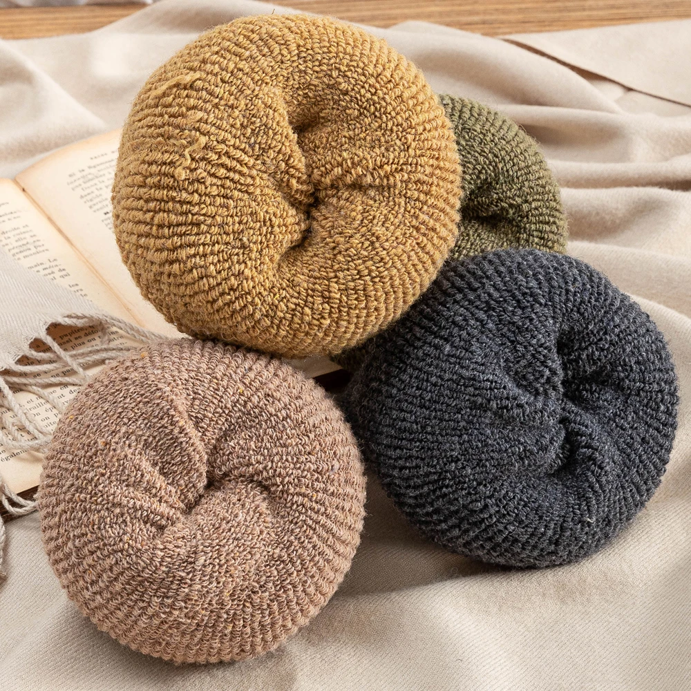5 Pairs Winter Socks Warm Women Super Thick Thermal Wool Cashmere Snow Socks Seamless Terry Boots Floor Sleeping Socks Eu 34-39