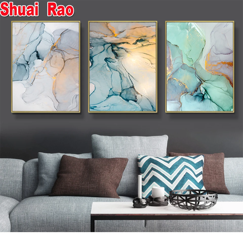 

Landscape Triptych diy Diamond Painting Abstract art,Diy diamond mosaic full square drill diamond embroidery cross stitch Sale