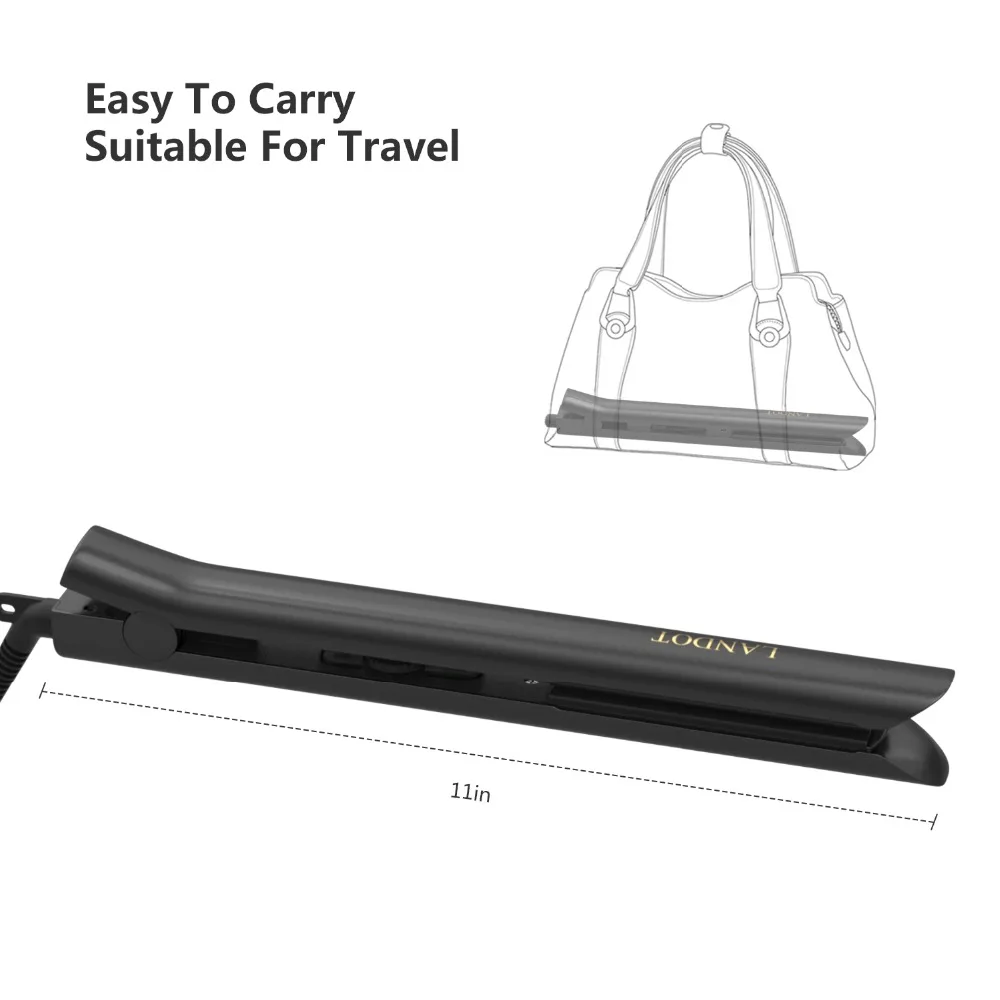 Профессиональный Выпрямитель для волос плоский Утюг укладки 2 в 1 турмалиновый