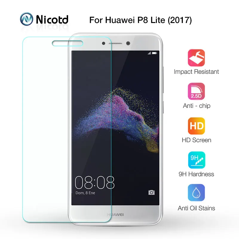 Никотд закаленное стекло 2 5 HD для huawei P8 Lite 2017 Защитное экрана оригинальное