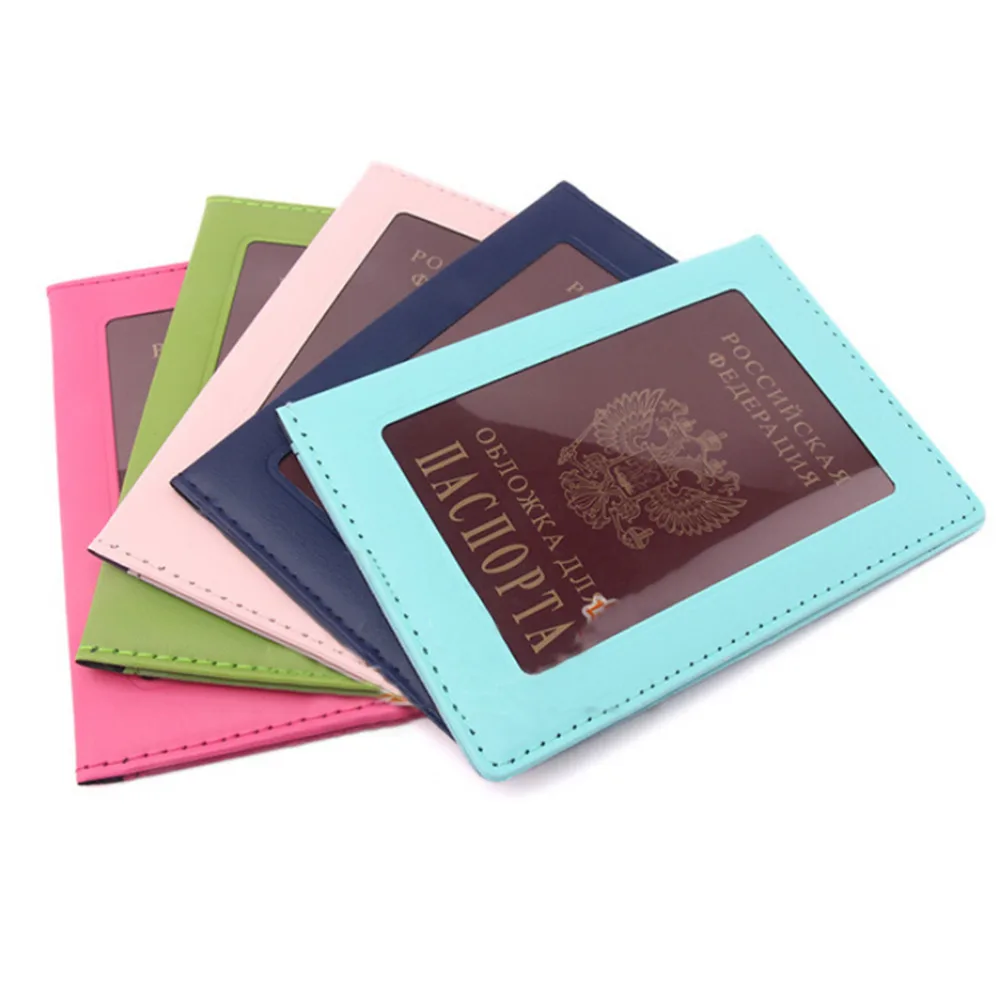 

Transparent Russia Passport Cover Clear Card ID Note Holder Case For Travelling Passport Bags Business Case