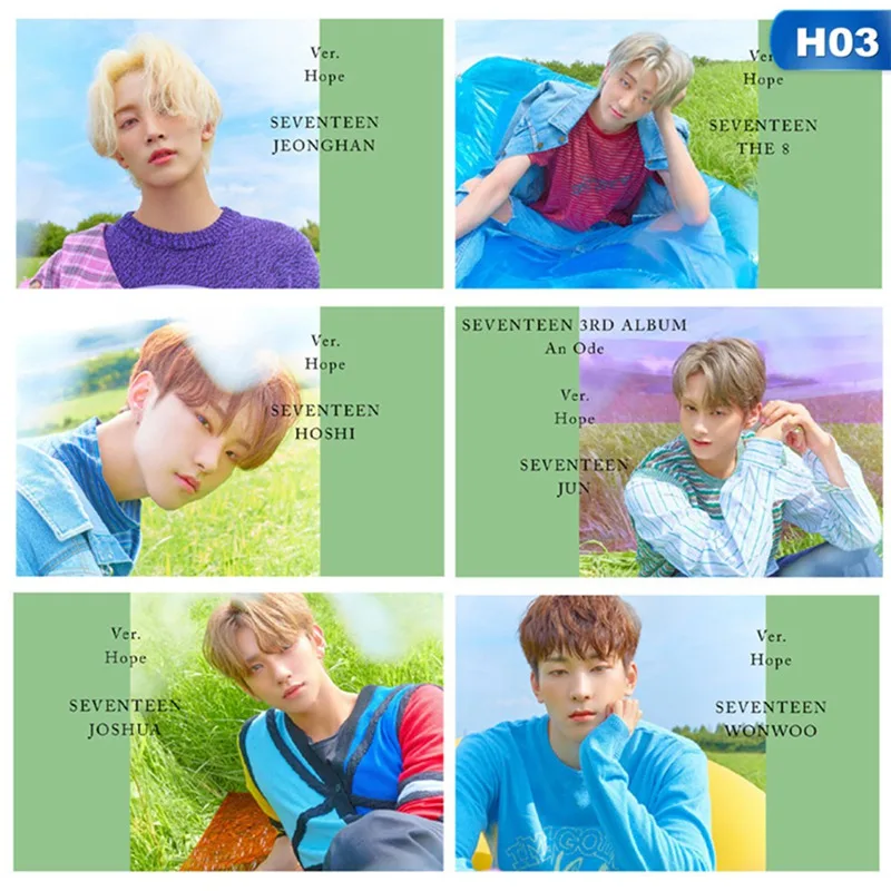 03 26 шт./компл. k-pop SEVENTEEN новые альбомы Ode карты с кристаллами наклейки в виде автобуса Стикеры для альбомов самодельные бумажные карты - Цвет: 03