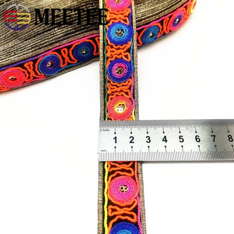 4/12Meters Fashion Clothes Bag Decorative Sequin Lace Trims Embroideried Ribbons Jacquard Webbing DIY Garment Accessories|Тесьма| |