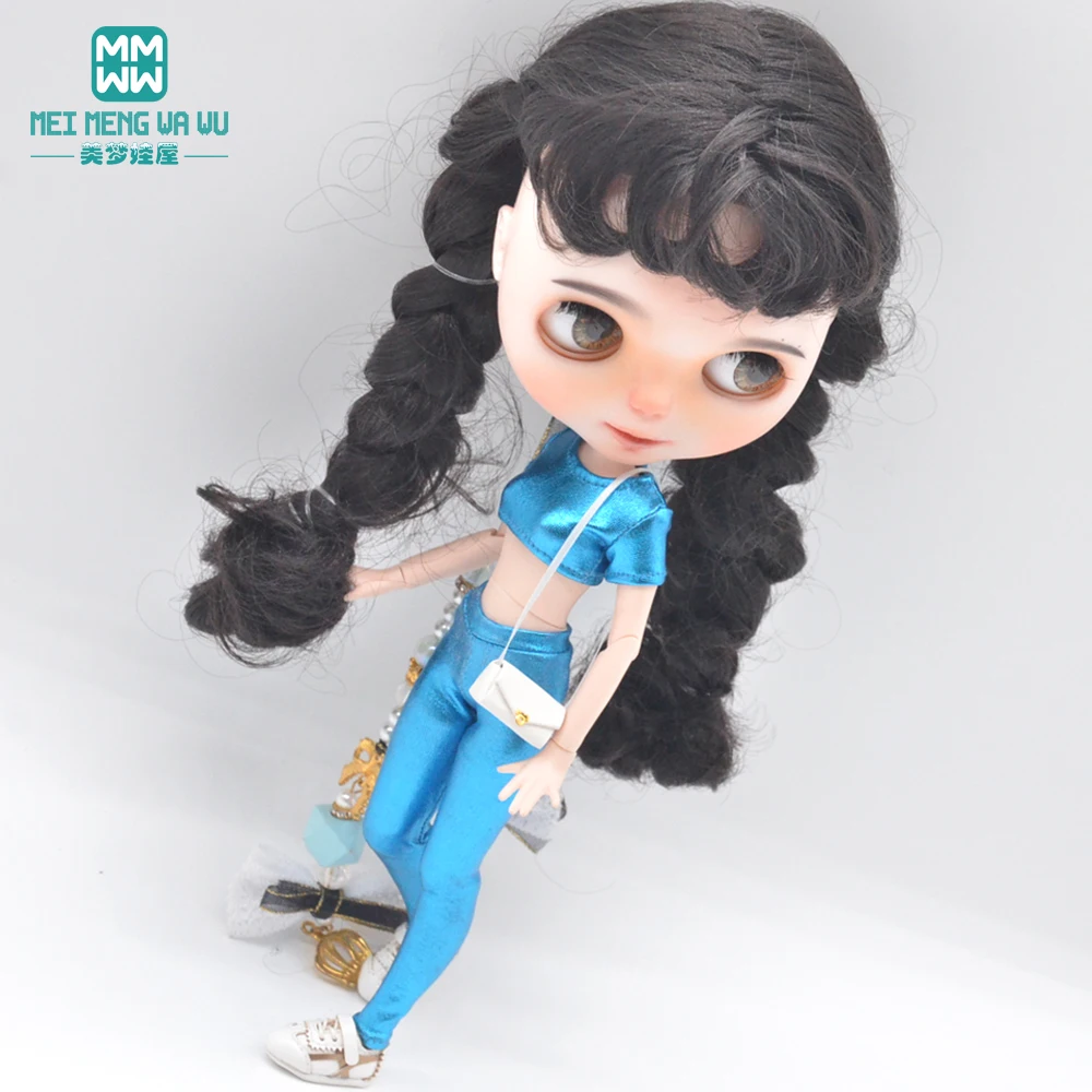 

Blyth Doll Clothes Fashionable sexy leather clothes, skirts, ripped pants for Blyth Azone OB23 OB24 1/6 doll accessories