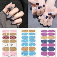 14tipssheet full cover colorful 3d nail stickers warps adhesive decals foils polish diy nail art stickers beauty accessories