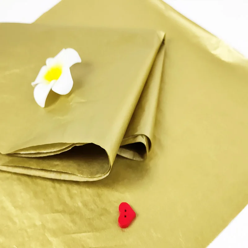 Полупрозрачная оберточная бумага с золотистыми полосками 10 листов для упаковки