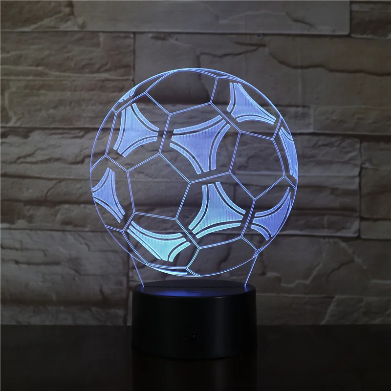 

Gift for Boyfriends Soccer Fan Soccer Ball Style 3D Led Night Light for Bedroom Decor Remote Touch Control Dropshipping 3376
