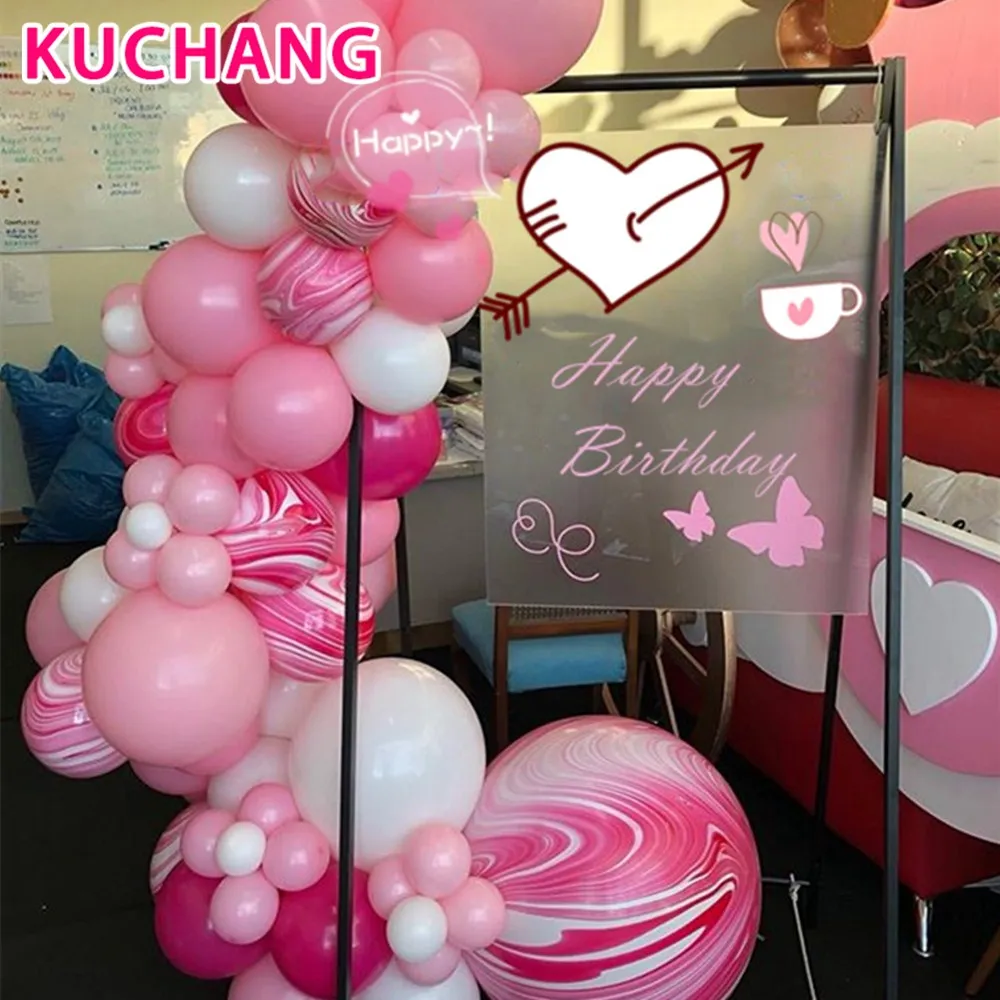 Воздушный шар из алюминиевой фольги круглая латексная фольга 4D с текстурой агата