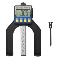 digital depth gauge tread depth gauge height caliper tester measure tools lcd magnetic drills self standing aperture 80mm