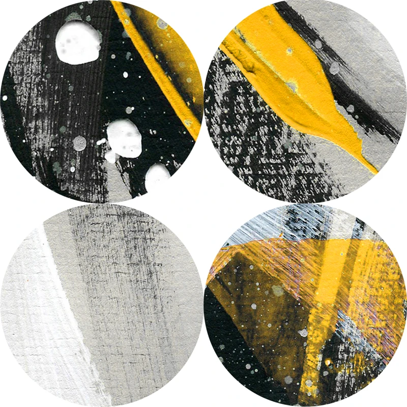 

Abstract Yellow Black Canvas Oil Paintings Art Posters and Prints Modern Graffiti Wall Art Pictures for Living Room Home Decor